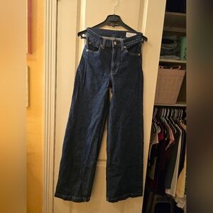 Gap High Rise Stride Jeans Sz 00 Regular Dark Wash